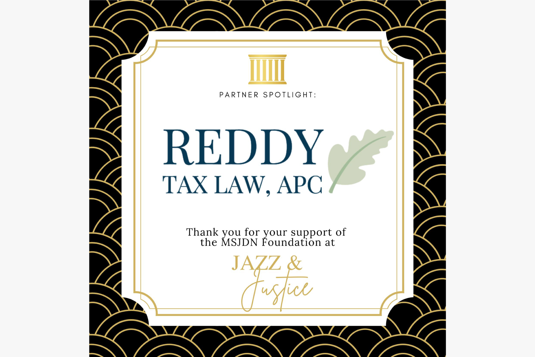Reddy Tax Law Named Premier Sponsor of MSJDN Foundation’s 2026 Jazz & Justice Gala